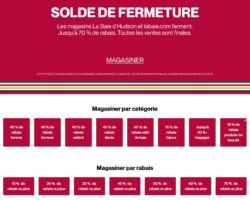 Circulaire La Baie Solde de Fermeture