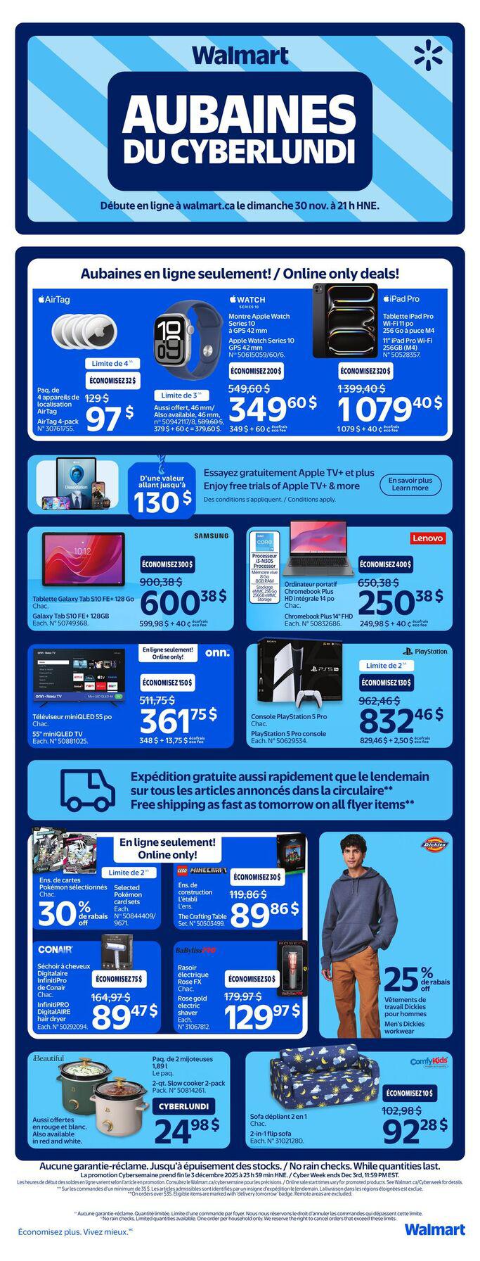 Walmart Canada Cyber Lundi 2025 Circulaire