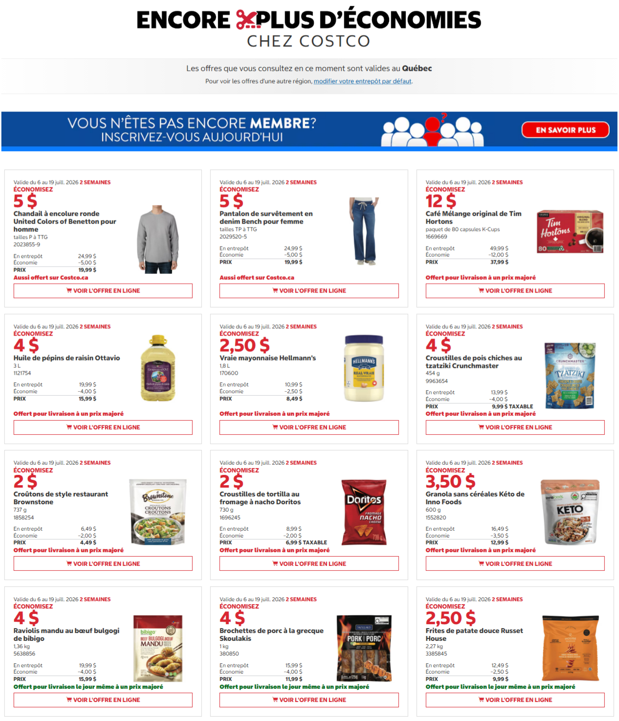 Circulaire Costco