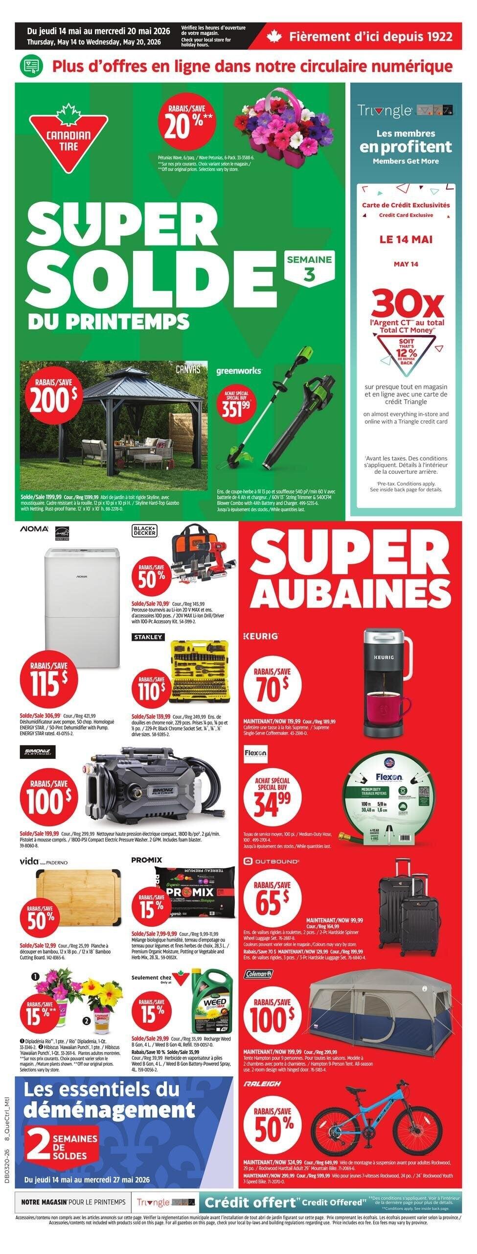 Circulaire Canadian Tire 14.05.2026