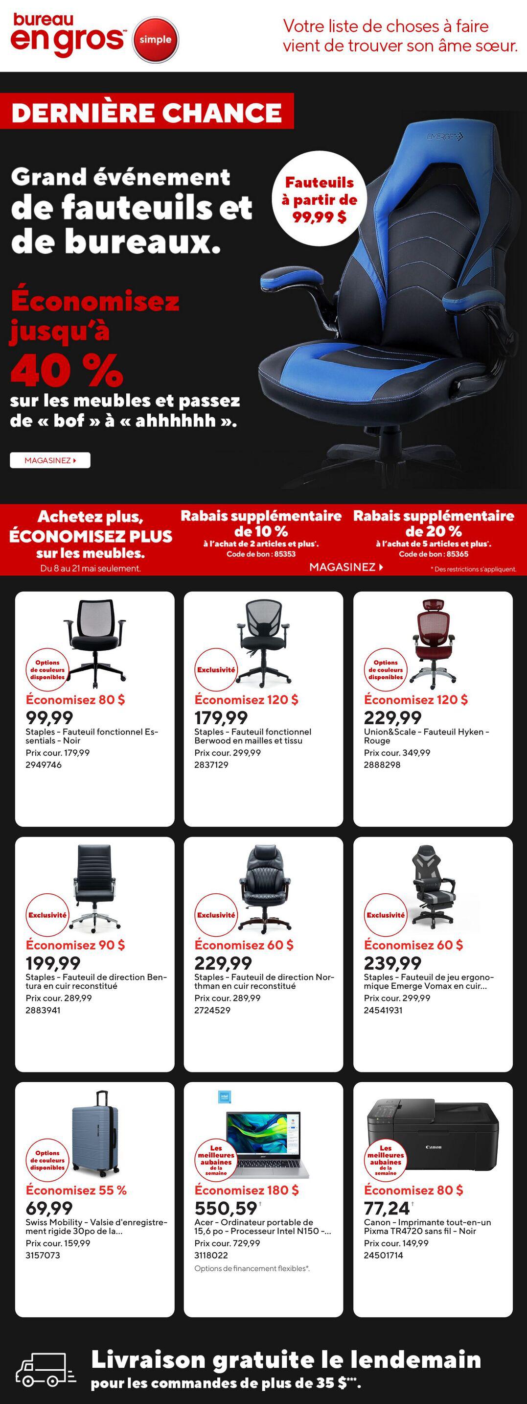 Circulaire Bureau en Gros