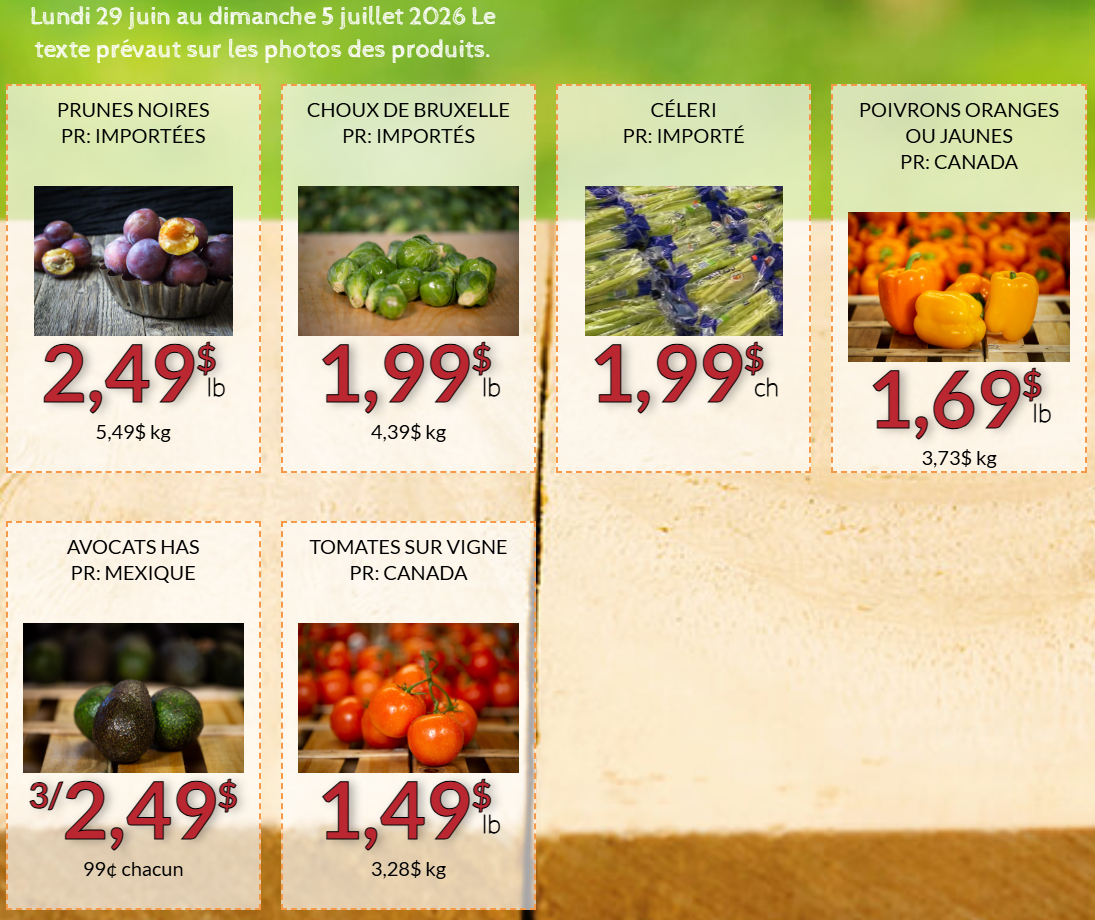 Fruiterie 440 Circulaire