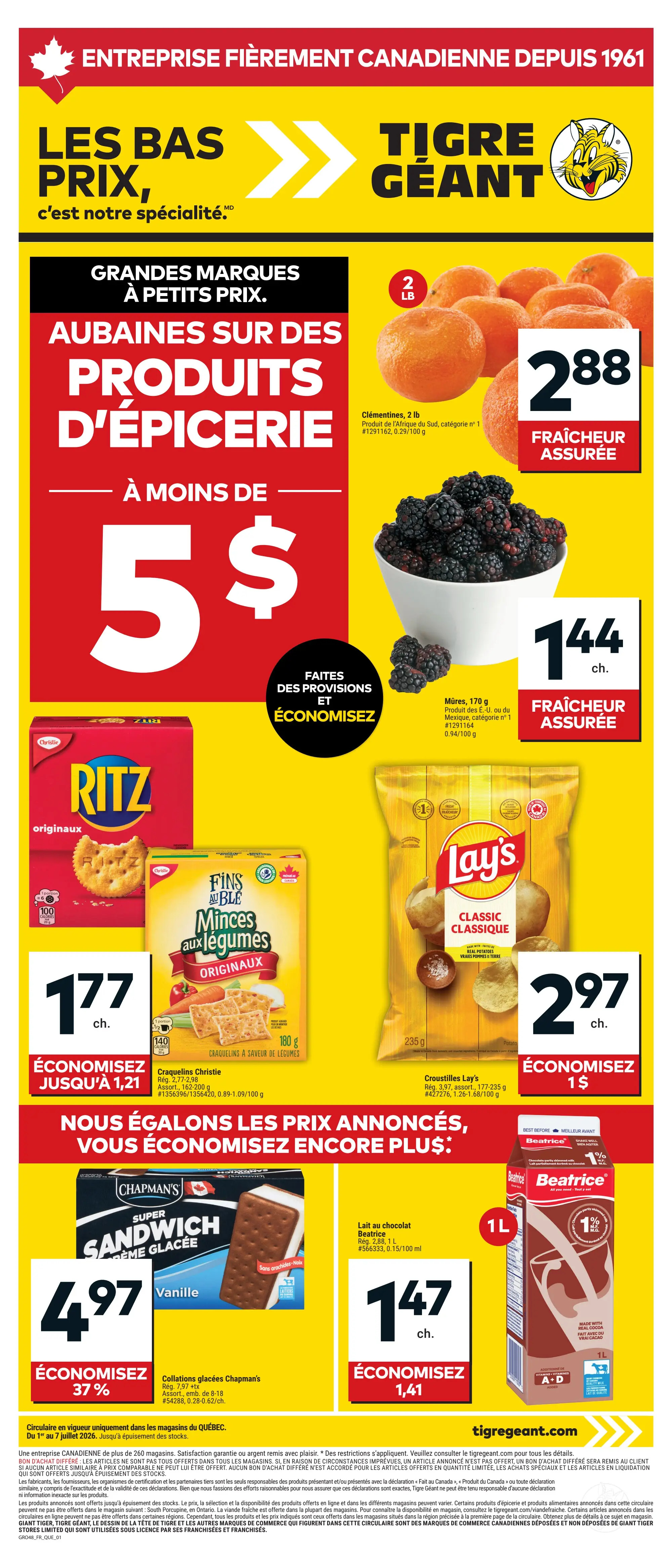 Circulaire Tigre Géant 01.07.2026