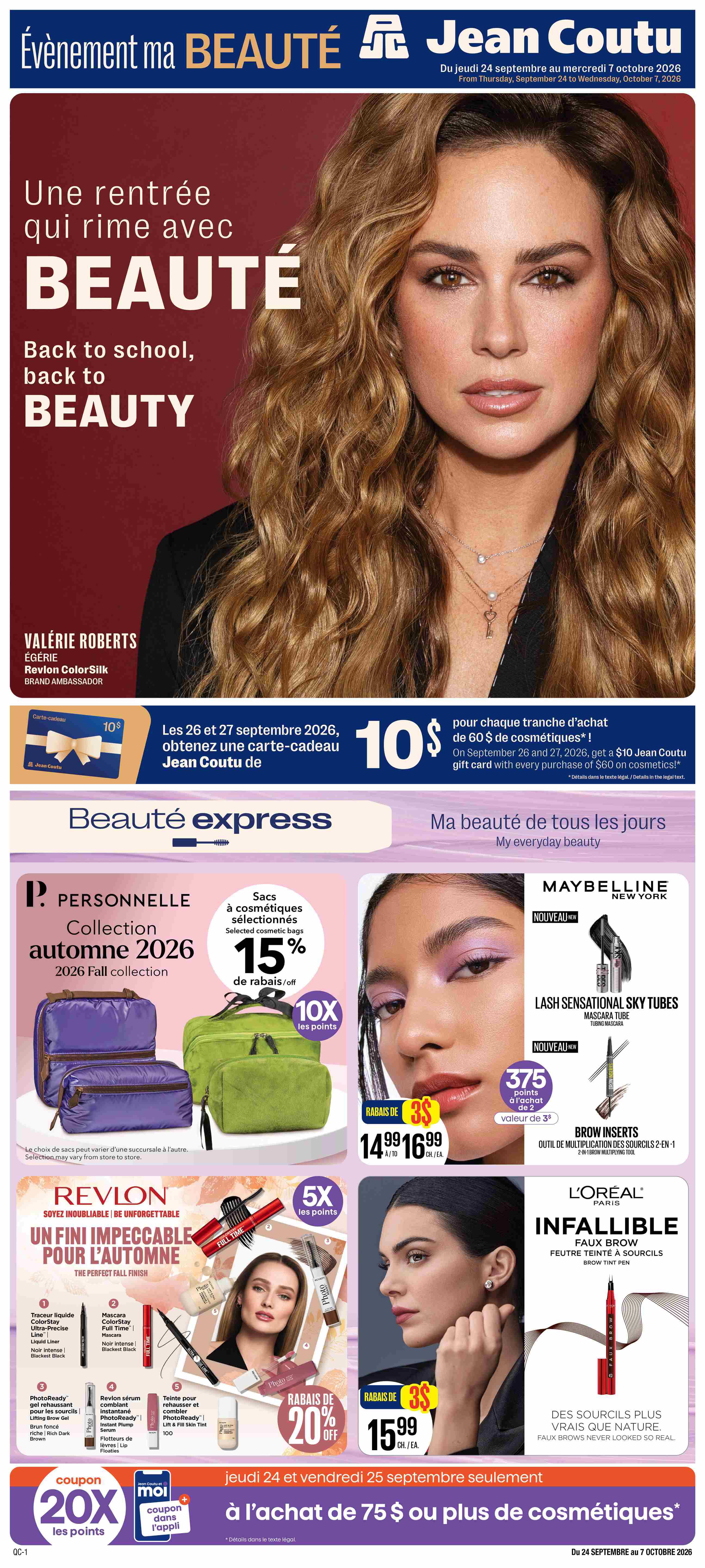 Circulaire Jean Coutu Beaute 24.09.2026