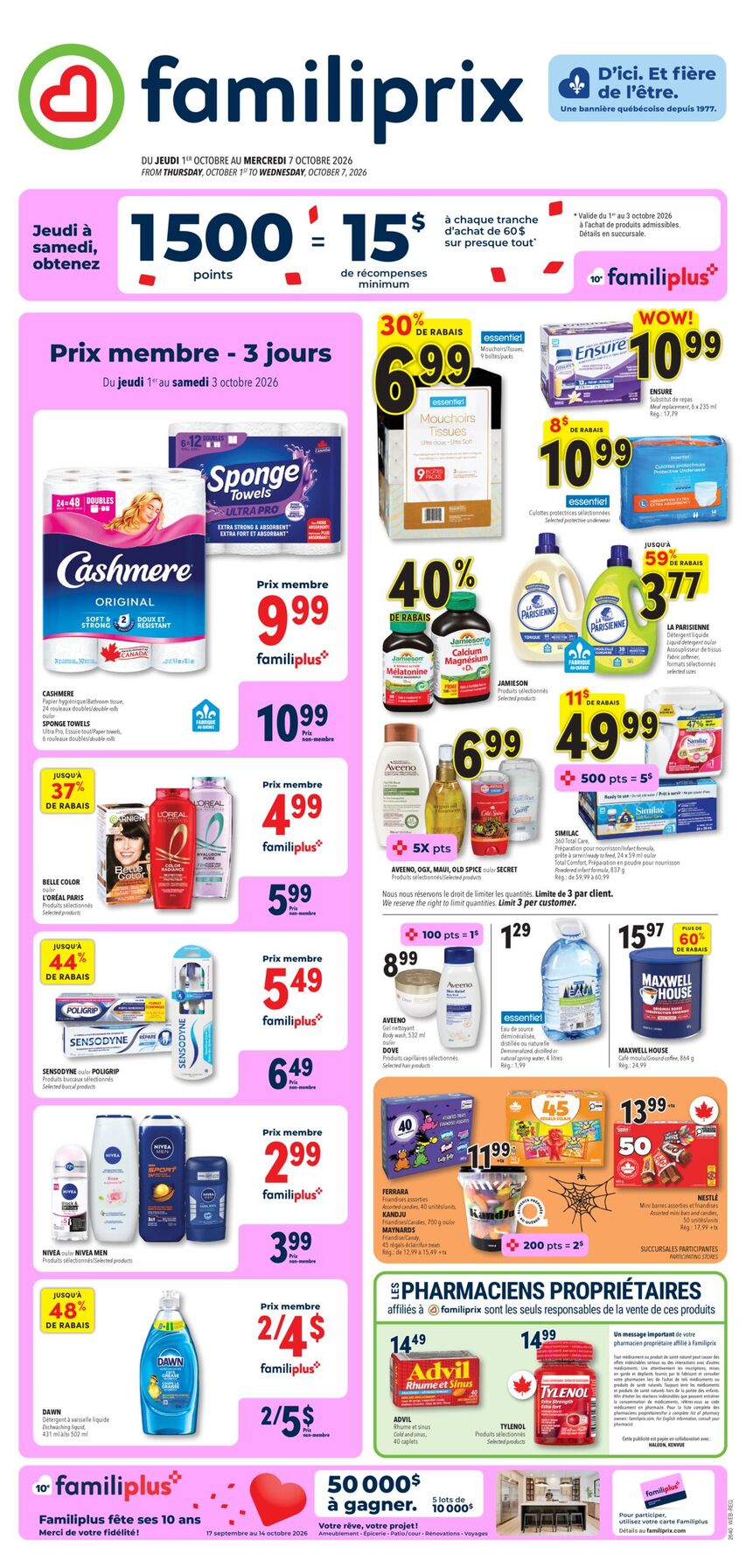 Circulaire Familiprix 01.10.2026
