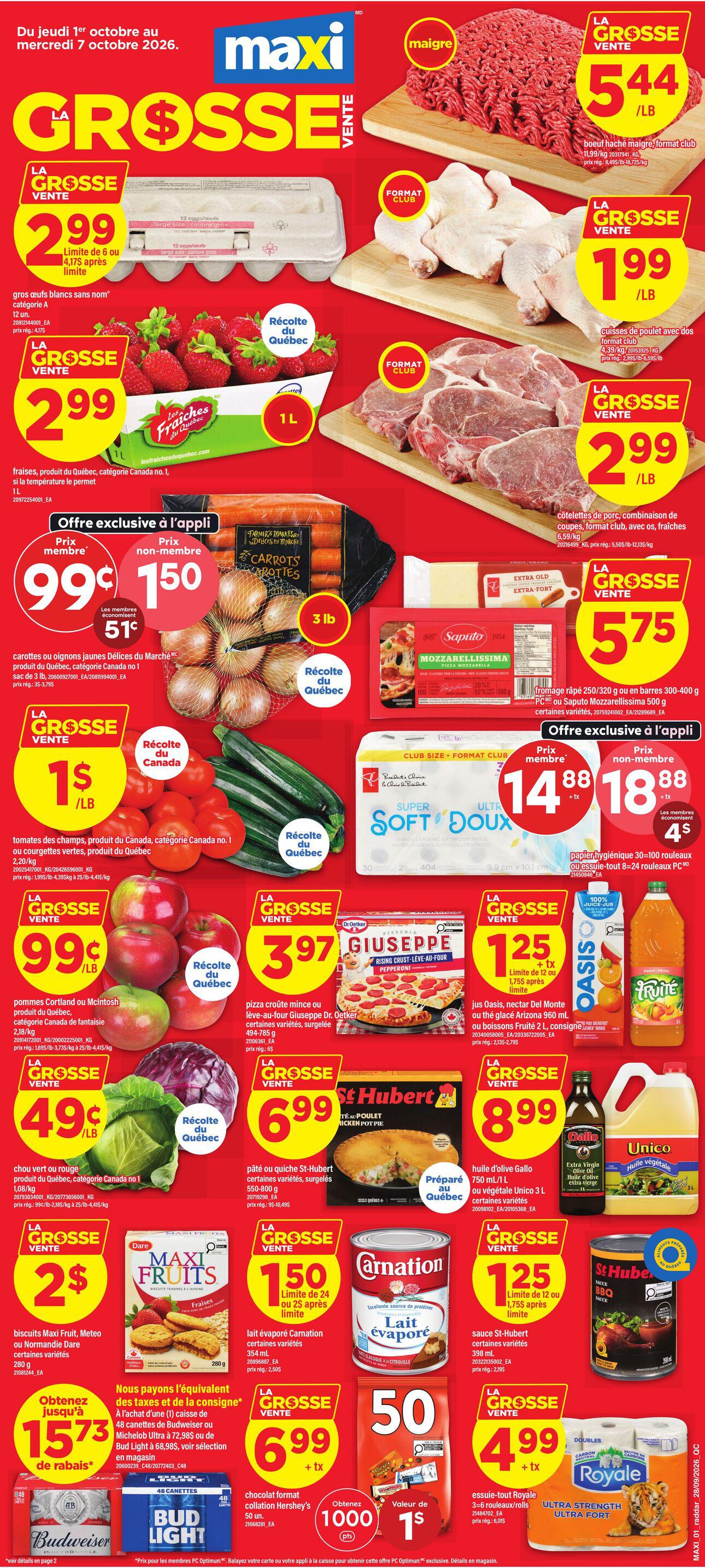 Circulaire Maxi 01.10.2026